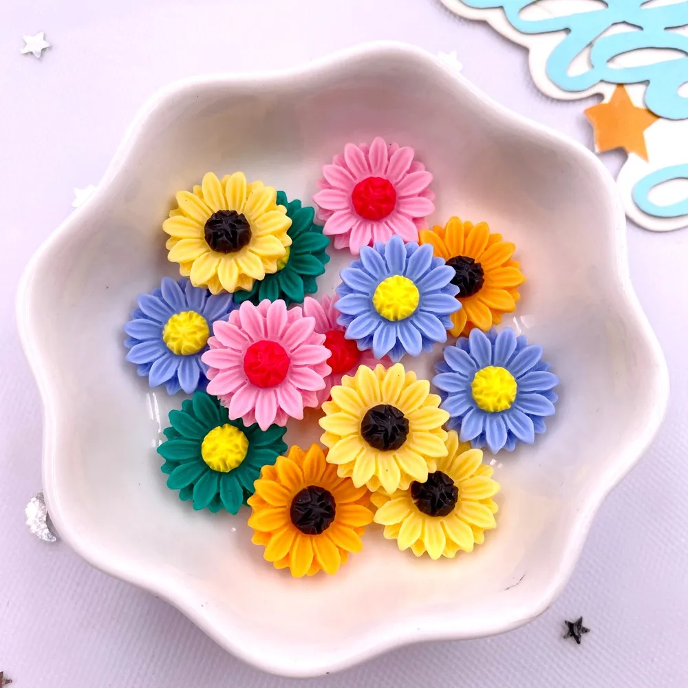 Paradise Jewelry & Watches Llc Miami Photos - 30 buah Resin warna-warni 15mm bunga