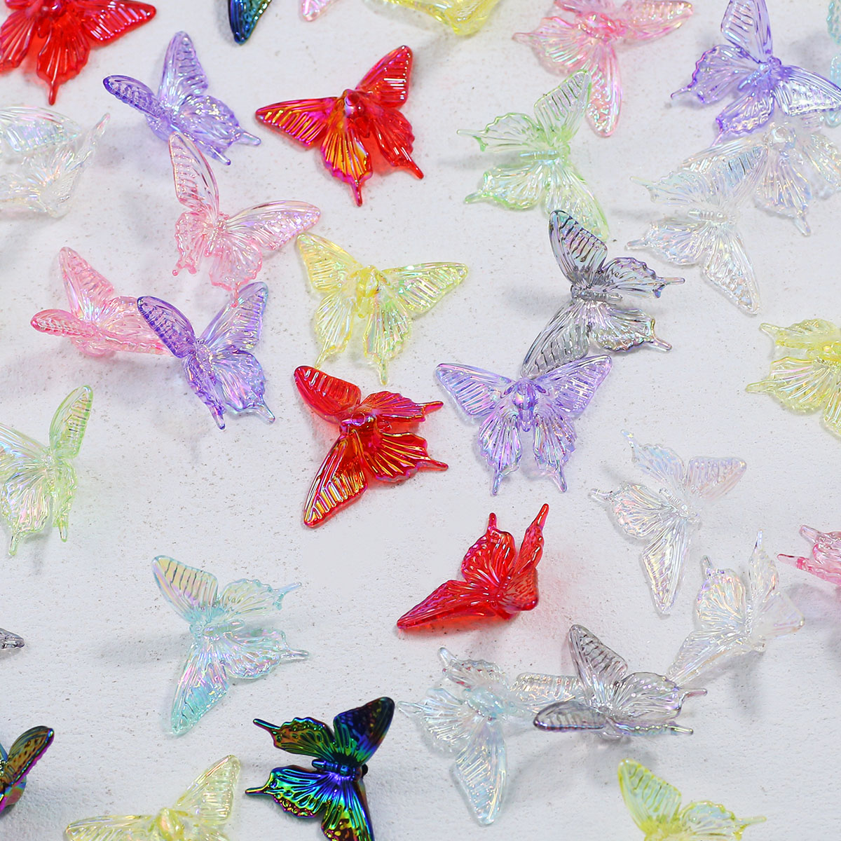 Butterfly Pendant Necklace - Aksesoris Kalung Liontin Manik-manik DIY Buatan