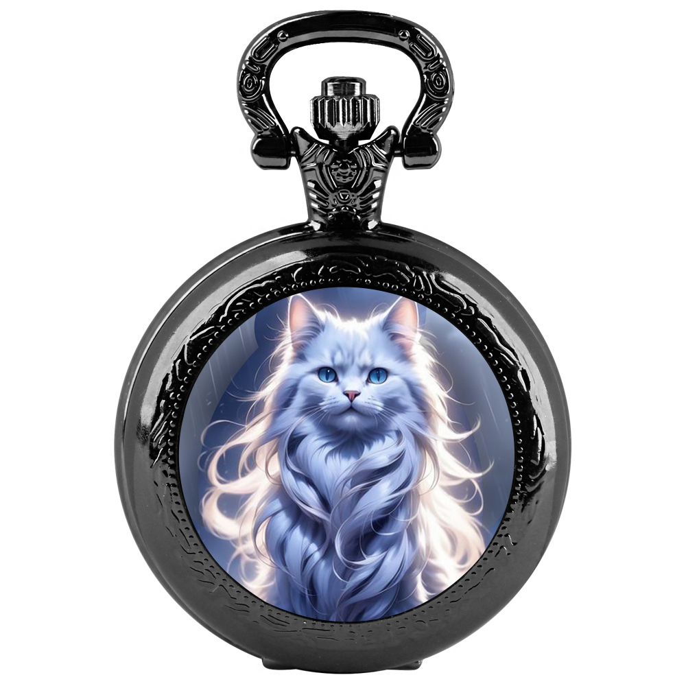 Jewelry Watches For Kids - Jam Saku Kuarsa Desain Kucing Kartun