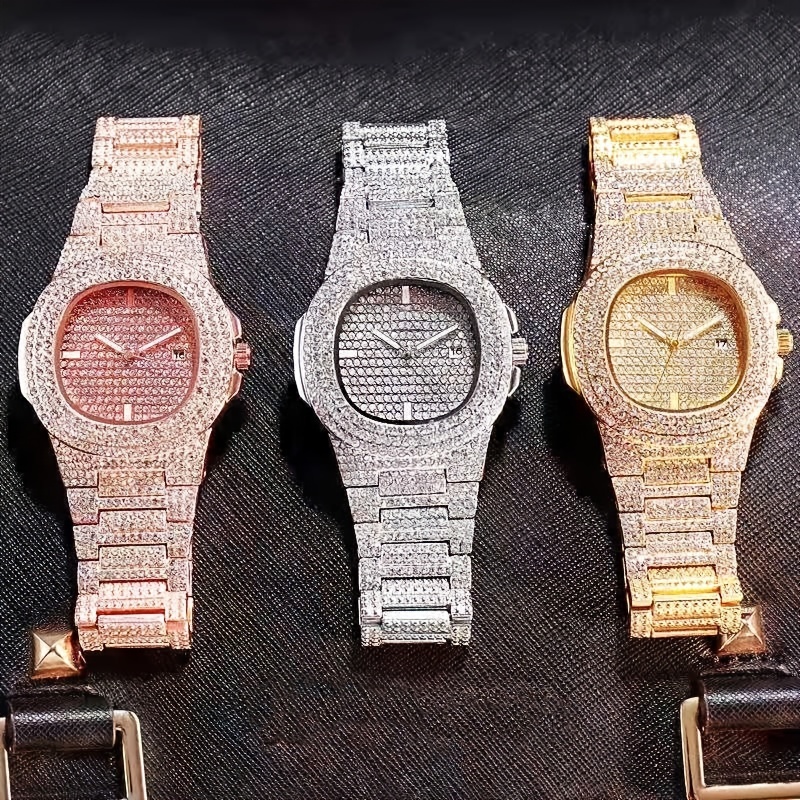 Jewelry Diamond Watches - Jam tangan kuarsa untuk pria, arloji