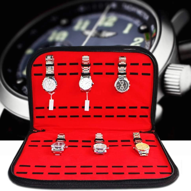 Jewelry Box With Watches - Tas Penyimpanan Jam Tangan 20 Slot,