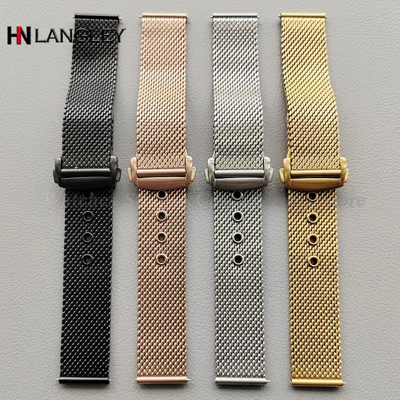 Omega Watch Seamaster - Gelang Jam Tangan Milanese Jaring 20Mm