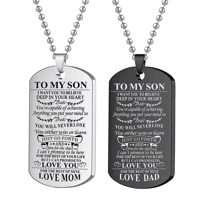 Untuk Anakku Kalung Inspirasio - Mens Dog Tag Necklace ulasan dan harga