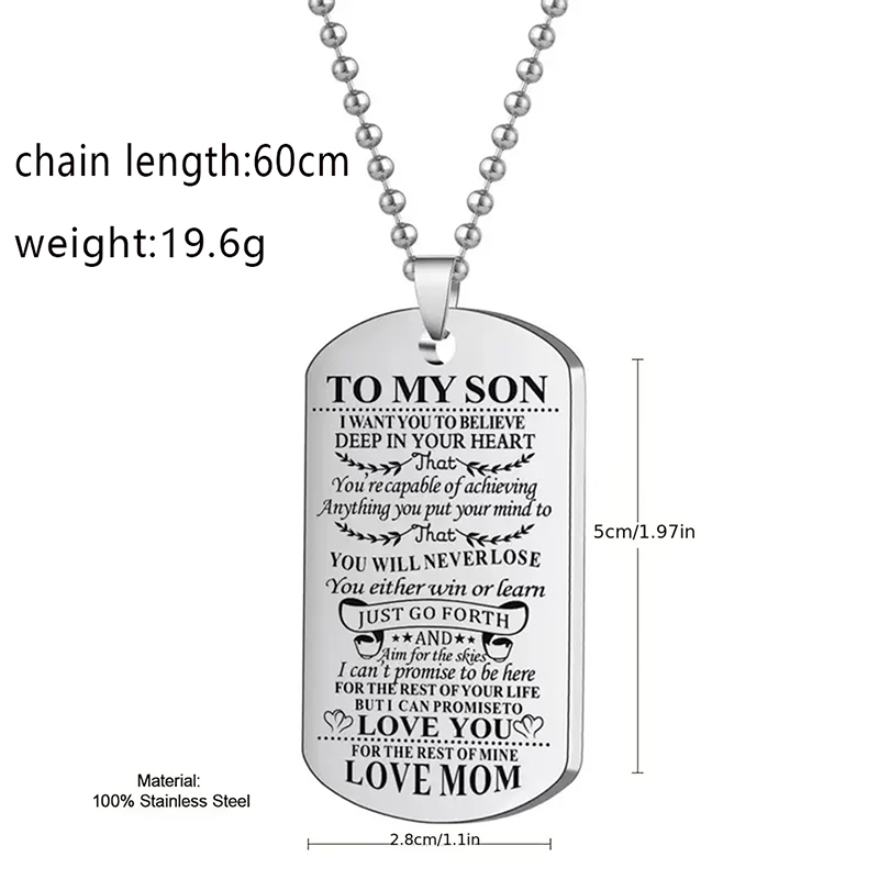 Untuk Anakku Kalung Inspirasio - Mens Dog Tag Necklace ulasan dan harga