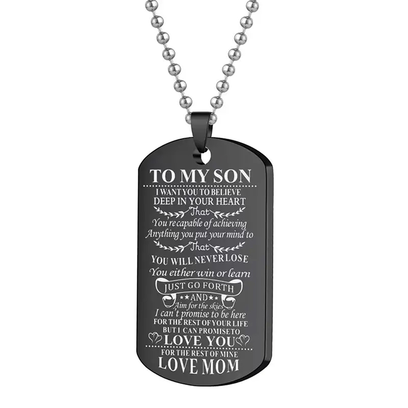 Untuk Anakku Kalung Inspirasio - Mens Dog Tag Necklace ulasan dan harga