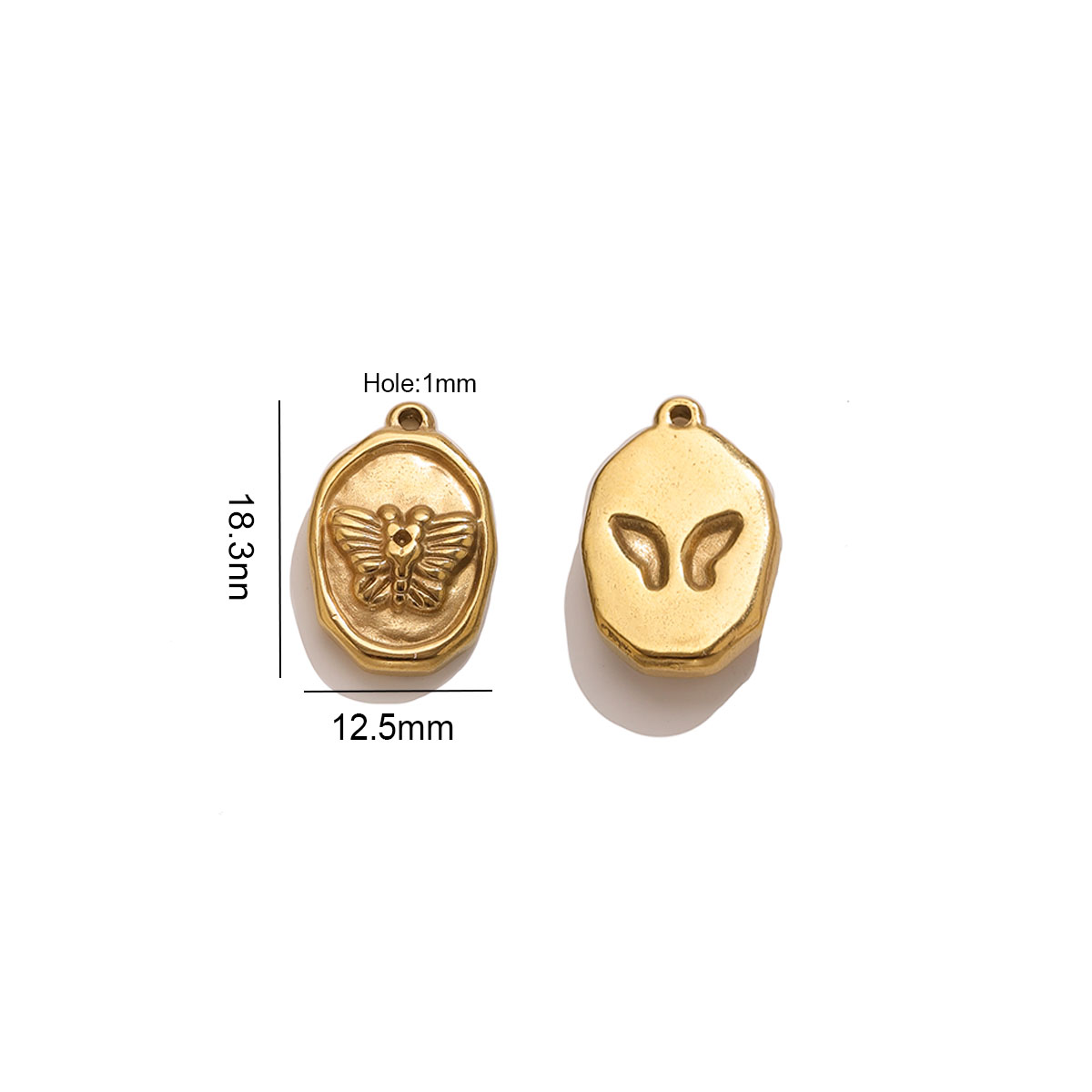 6pcs Liontin Kupu-kupu Oval da - Butterfly Pendant Necklace ulasan dan harga