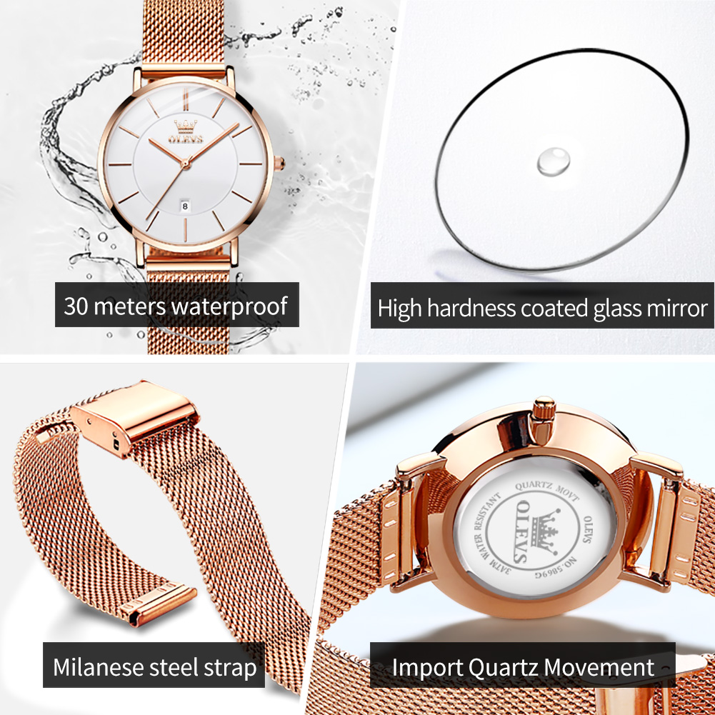 OLEVS Jam Tangan Wanita 5869 J - Jewelry Watches Women ulasan dan harga
