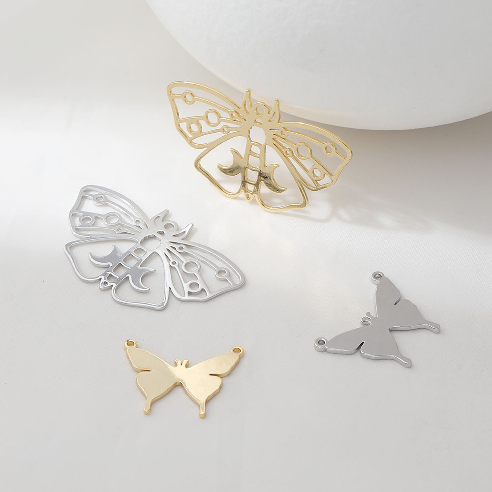 6 Buah 14K Lembaran Berlapis E - Butterfly Pendant Necklace ulasan dan harga