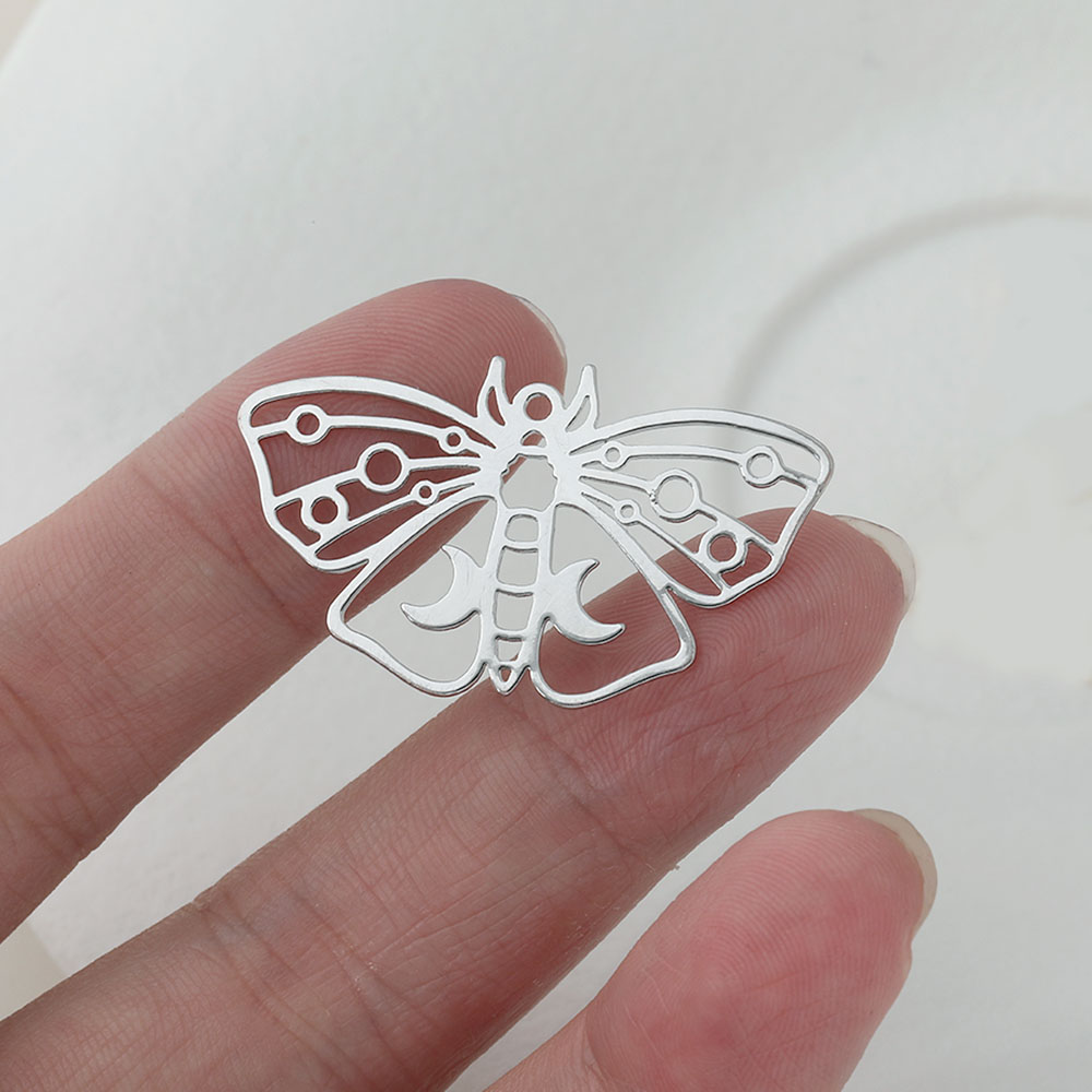 6 Buah 14K Lembaran Berlapis E - Butterfly Pendant Necklace ulasan dan harga