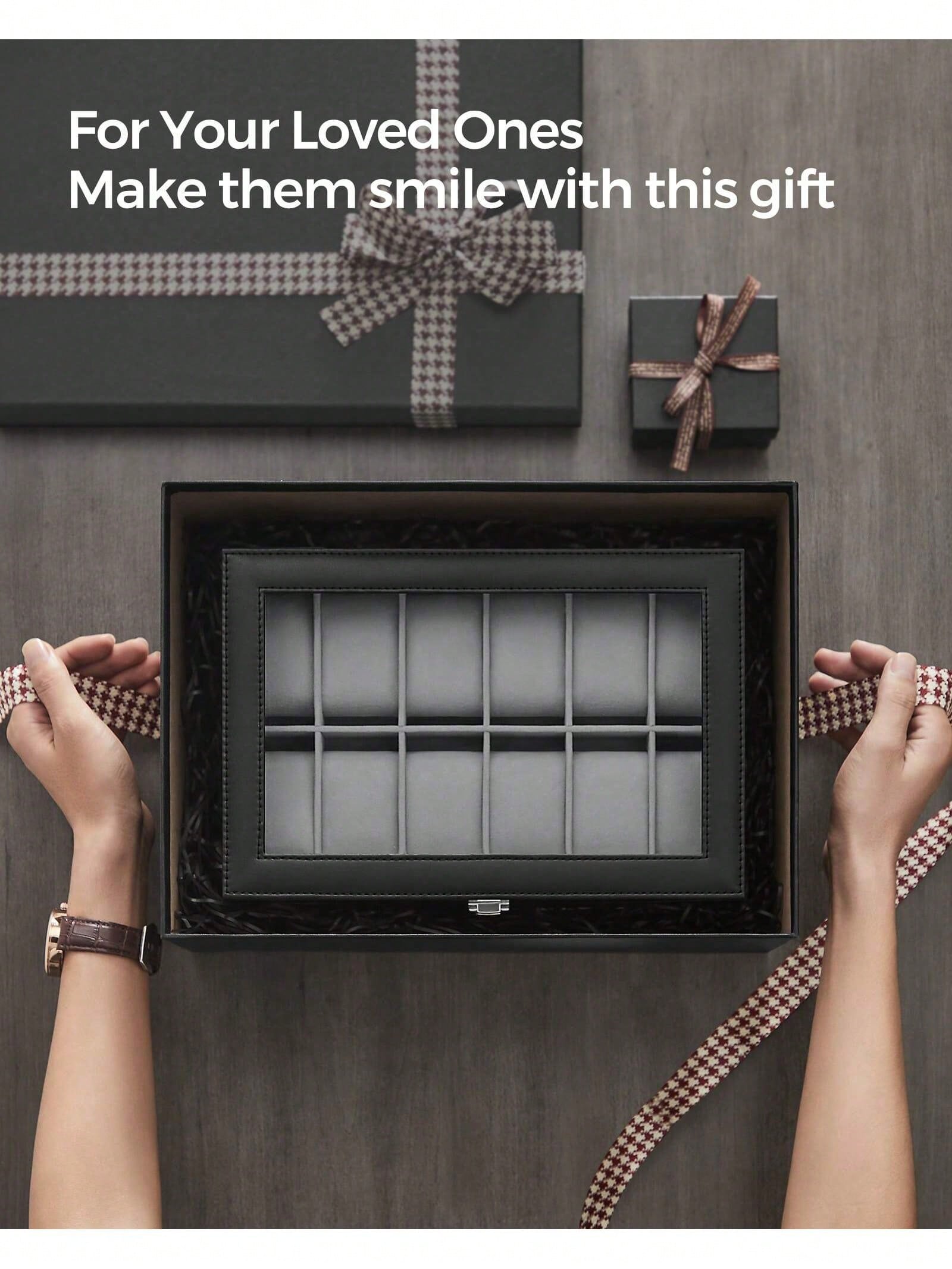 Kotak Jam Tangan 12 Slot yang  - Jewelry Box With Watches ulasan dan harga