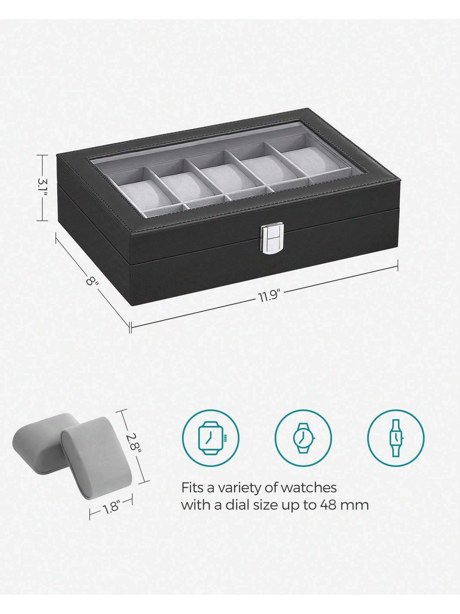 Kotak Jam Tangan 12 Slot yang  - Jewelry Box With Watches ulasan dan harga