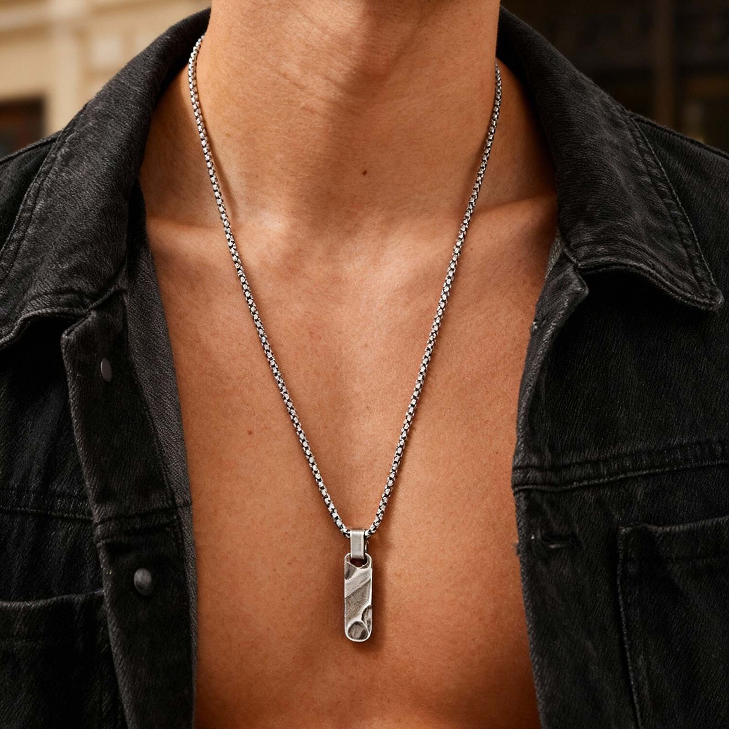 Kalung Liontin Dogtag Kecil un - Mens Dog Tag Necklace ulasan dan harga