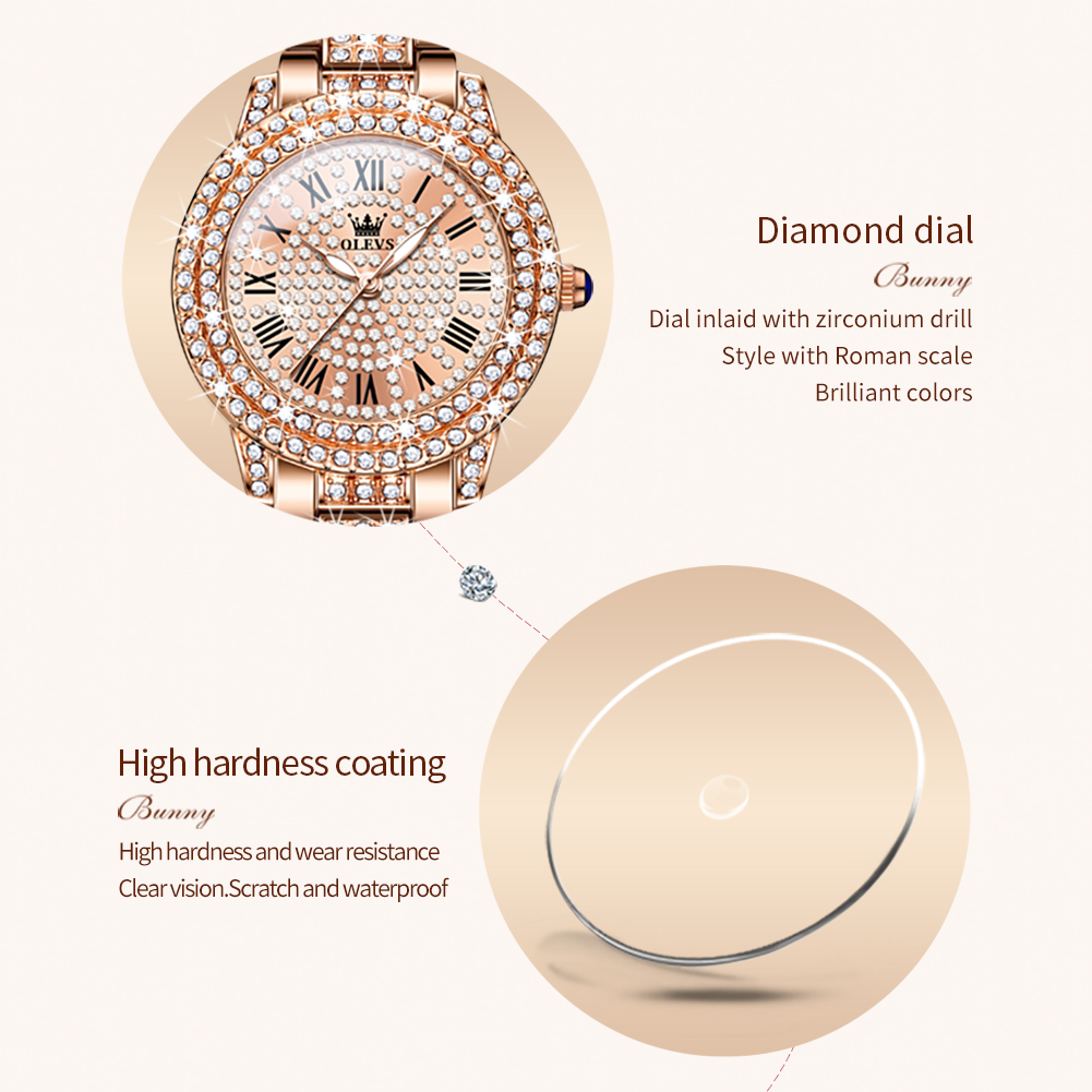 OLEVS jam tangan kuarsa wanita - Jewelry Watches Women ulasan dan harga